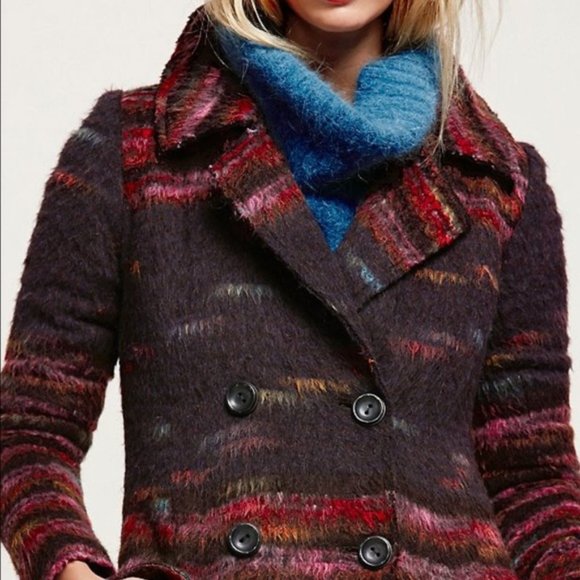 Free People Small Every Minute Wool Maxi Coat Black Trench Duster maxi - Picture 5 of 10